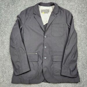 Eddie Bauer Travex Jacket Mens 44 Black Blazer Sport Coat Travel Casual